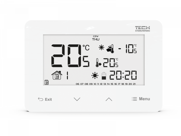 TECH EU-293 V3 drátový pokojový termostat