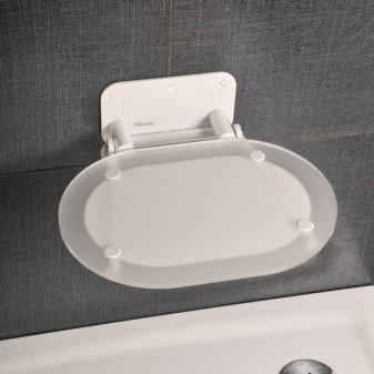 Ravak Chrome sprchové sedátko s bílou konstrukcí, clear/white, 410x375mm