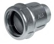 spojka svěrná AGA AK 1' vnější závit , 31,4-34,2mm, litina