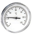 teploměr s jímkou G1/2' 80mm 0-120°C zadní vč. jímky