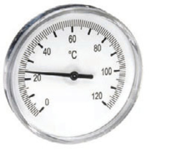 teploměr s jímkou G1/2' 80mm 0-120°C zadní vč. jímky