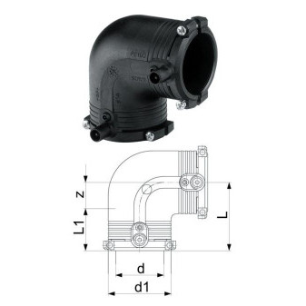 GF Elektrokoleno 90° d 20