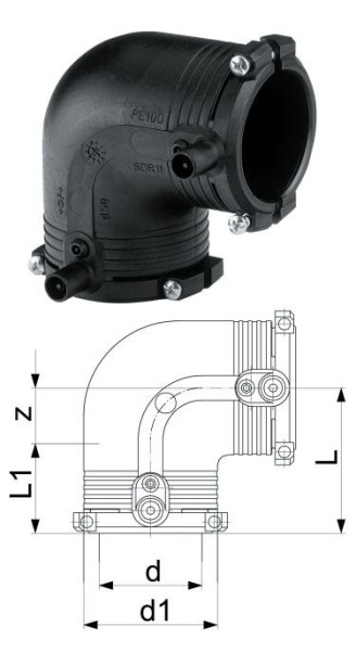 GF Elektrokoleno 90° d 32