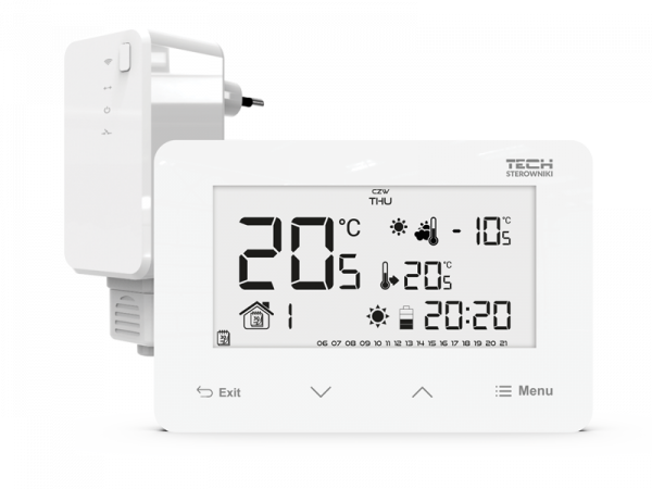 TECH EU-293 V2 Bezdrátový dvoupolohový pokojový termostat
