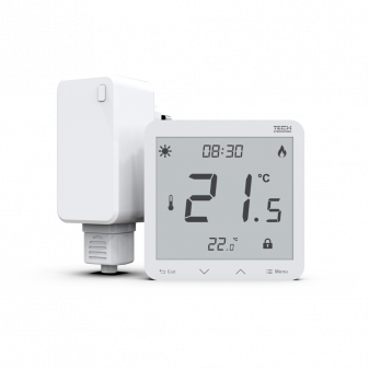 TECH EU-297z v2 bezdrátový dvoupolohový podomítkový pokojový termostat