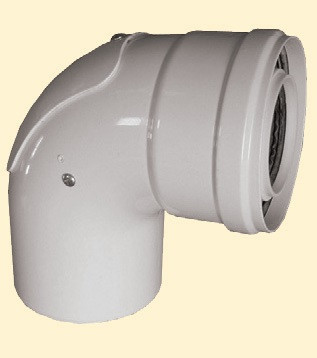 Koleno s revizním otvorem DN60/100 93°, PPs/Al-kondenzační