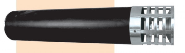 Horizontální výdech DN80, L-1000mm, PP-kondenzační