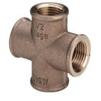 kříž Viega 1/2' červený bronz