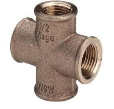 kříž Viega 1/2' červený bronz