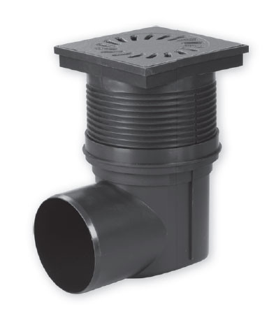 Kanalizační vpusť KVB 110 V-Li boční s vodní protizápachovou klapkou