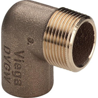 Viega přechodové koleno 90° Cu 15x1/2' vně. z. m.94092G