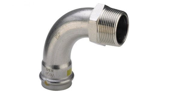 Viega Sanpress Inox G-přechodový oblouk 90°, d15, R1/2' m.0214