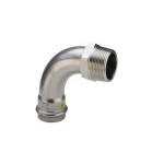 Viega Sanpress Inox G-přechodový oblouk 90°, d28, R1' m.0214