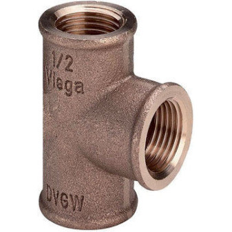T-kus Viega 1/2' červený bronz