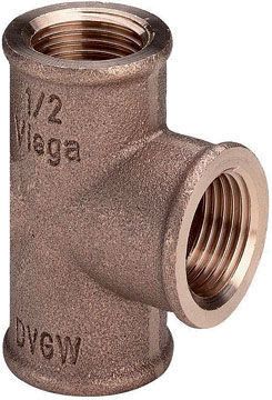 T-kus Viega 1/2' červený bronz