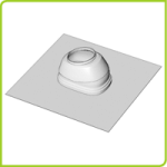 BRILON univerzální střešní taška DN 100/60 a 125/80, olovo/PE, černá,  sklon 5-25°