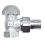 HERZ Termostatický ventil TS-98-VHF, 1/2' rohový, M30x1,5 s přednastavením,šedá krytka