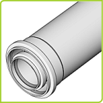 BRILON Trubka koaxiální DN 125/80 - 1000mm