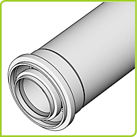 BRILON Trubka koaxiální DN 125/80 - 1000mm