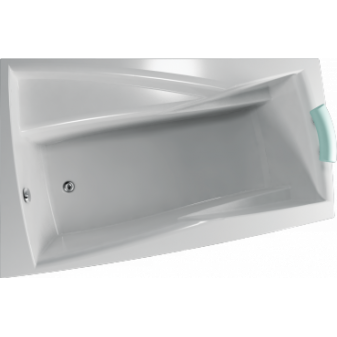 Teiko vana ARA 160x105x46cm, 190l, L-levá, plast. bílá