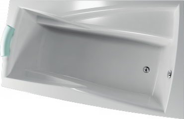 Teiko vana ARA 160x105x46cm, 190l, P-pravá, plast. bílá
