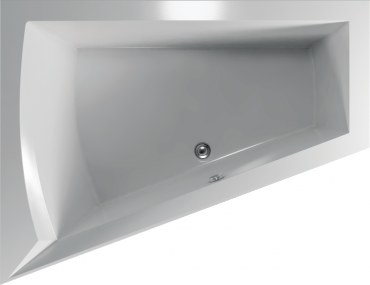 Teiko vana GALIA 175x135x50cm, 417l, L-levá plast. bílá
