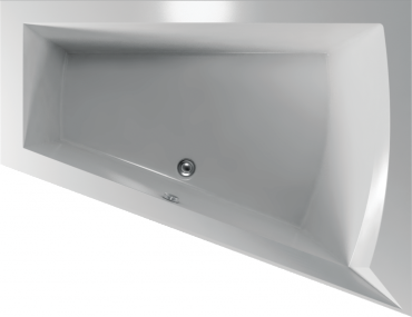 Teiko vana GALIA 175x135x50cm, 417l, P-pravá plast. bílá