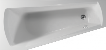 Teiko vana HARMONY 160x75x42cm, 100l, L-levá, plast. bílá