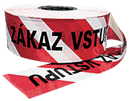 Výstražná páska červeno / bílá 80 mm x 250 m Zákaz vstupu
